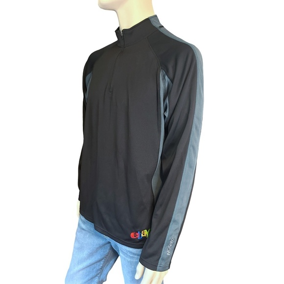 KARBON Fitness Athletic Jacket Embroidered ebay logo Quarter Zip Y2K NWT RARE - Picture 9 of 16